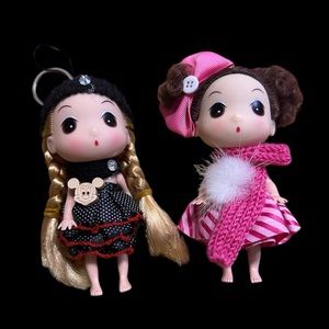 Korean Fashion Dolls Girl Keychain